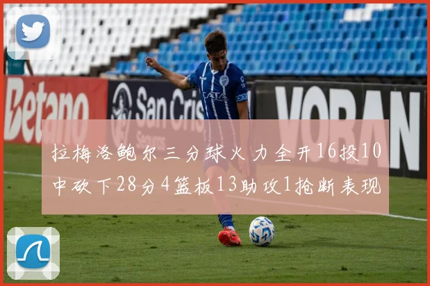 拉梅洛鲍尔三分球火力全开16投10中砍下28分4篮板13助攻1抢断表现惊艳