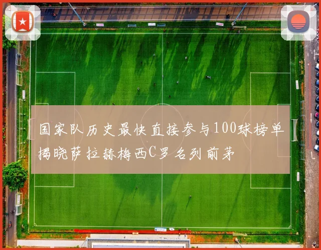 国家队历史最快直接参与100球榜单揭晓萨拉赫梅西C罗名列前茅